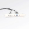 Panel Mount USB Type A 3.1 & USB Type C 3.0 Female Extension Cable 30CM