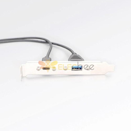 Удлинительный кабель USB Type A 3.1 и USB Type C 3.0 Женский 30 см для монтажа на панели