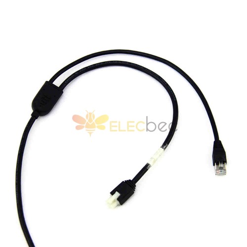 POWER USB 12V to 10P RJ50 Crystal Head to 3P Terminal Cable for Epson IBM Printer