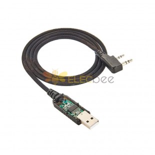 Programming Cable USB To Right Angle 2*3.5Mm Stereo Jack Cable 1M