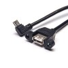 Angulo derecho Mini cable USB macho a USB tipo un cable otg hembra 1M