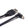 usb mini介面下彎頭轉USB 2.0 Type A公頭連接器1M充電線