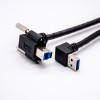 彎式USB接頭轉USB B型 3.0插頭線長1米