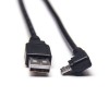 20 adet Sağ Açı USB Uzatma Kablosu 1 M Mikro USB A Tipi Konnektör