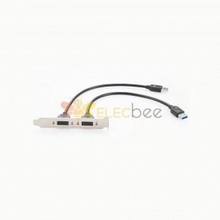 Verrouillage à vis USB 3.0 Micro-B vers A Adaptateur d'extension de câble de transmission de données à montage sur panneau 30CM