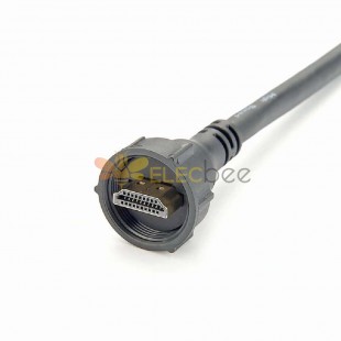 防水HDMI公頭轉公頭線材0.5m IP67