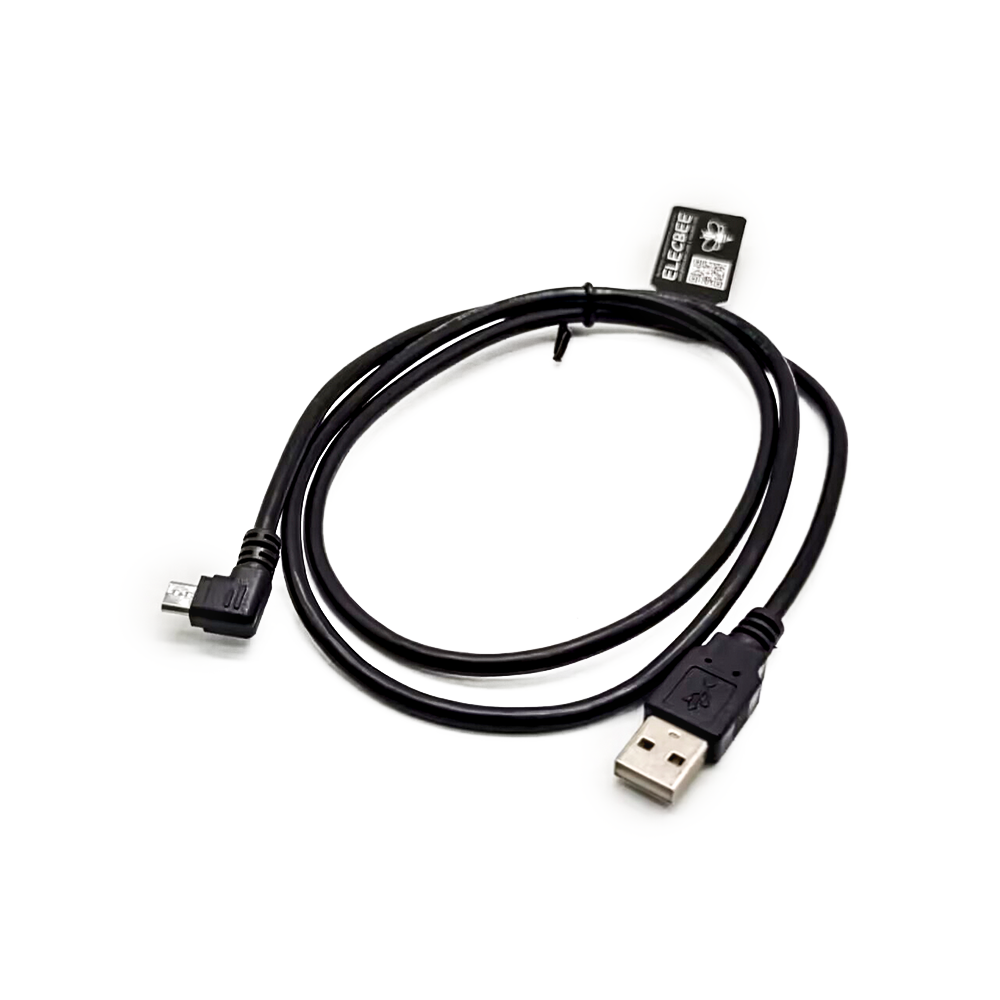 Short Right Angle Micro USB Cable 1M to USB A Male Cable OTG