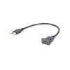 嵌入式面板安装线 USB C 母插座转 USB A 公插头 30厘米