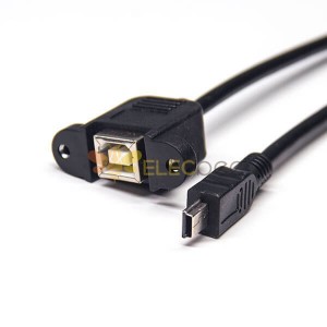 Cable recto USB Cable Mini USB macho a USB B hembra recta