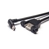 20 piezas tipo A USB 2,0 Cable hembra recto a Mini USB ángulo inferior macho