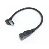 Type-A USB3.0 Male Angled 9 Pin Connector to Type-A Female Straight Connector Cable 1M