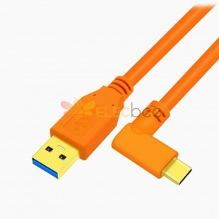 Type-C Dik Açıdan USB3.0'a Bağlı Çekim Kablosu 线材5M