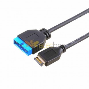 Type-E USB 3.1 Gen2 A-Key到20Pin（19针）USB3.0公头延长电缆