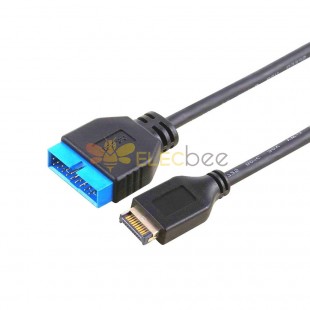 Type-E USB 3.1 Gen 2轉 IDC 20 Pin USB公延長線