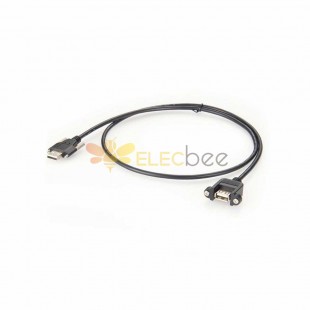 Câble de verrouillage à vis moletée USB 2.0 A mâle vers B femelle