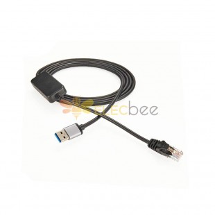 USB 2.0 Male To RJ45 Ethernet Adapter Cable 1M
