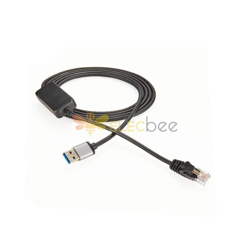 USB 2.0轉RJ45公以太區域網路轉接頭線材2米