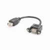 USB 2.0 Panel Mount USB Type A Female to A Female Socket Molded Cable Extension Adapter 30CM