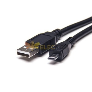 USB 2.0 A Male to Micro B Male Fast Charge Cable 180 Degree Cable Length 50CM