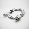 USB 2.0 Audio Adapter Straight USB A 2.0 Male to Type-C Male White USB Cable
