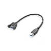 USB 3.0 A Male to A Female с винтами для крепления на панели Удлинительный кабель Высокоскоростная передача данных Линии электропередач 30CM