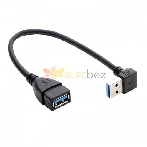 USB3.0延長線 usb3.0公轉母彎頭數據線 高速 下彎延長線