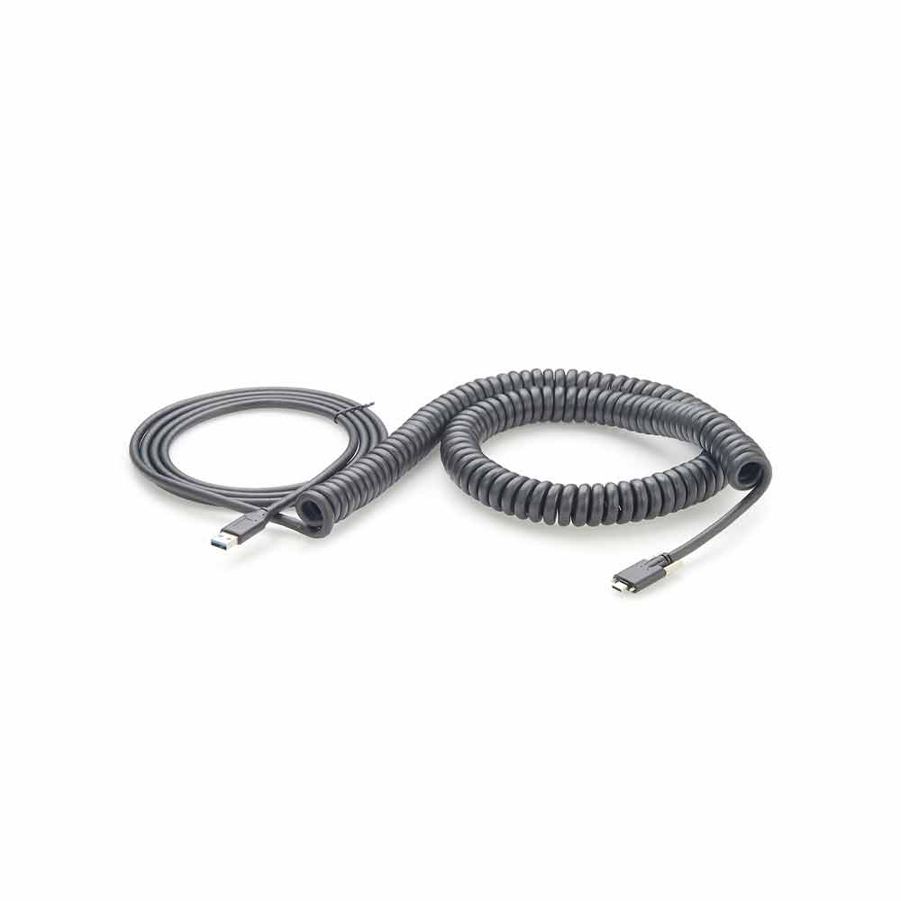 USB 3.1 Type A Male to Type C Male Active curly Cable 10m