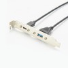 USB 3.1 C型和 A型面板线安装主板接头连接器高速延长线适配器 30厘米