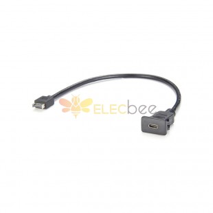 USB 3.1 E型公頭 PCI-E 至 USB 3.1 C型母扣式 Gen 2 延長線 30厘米