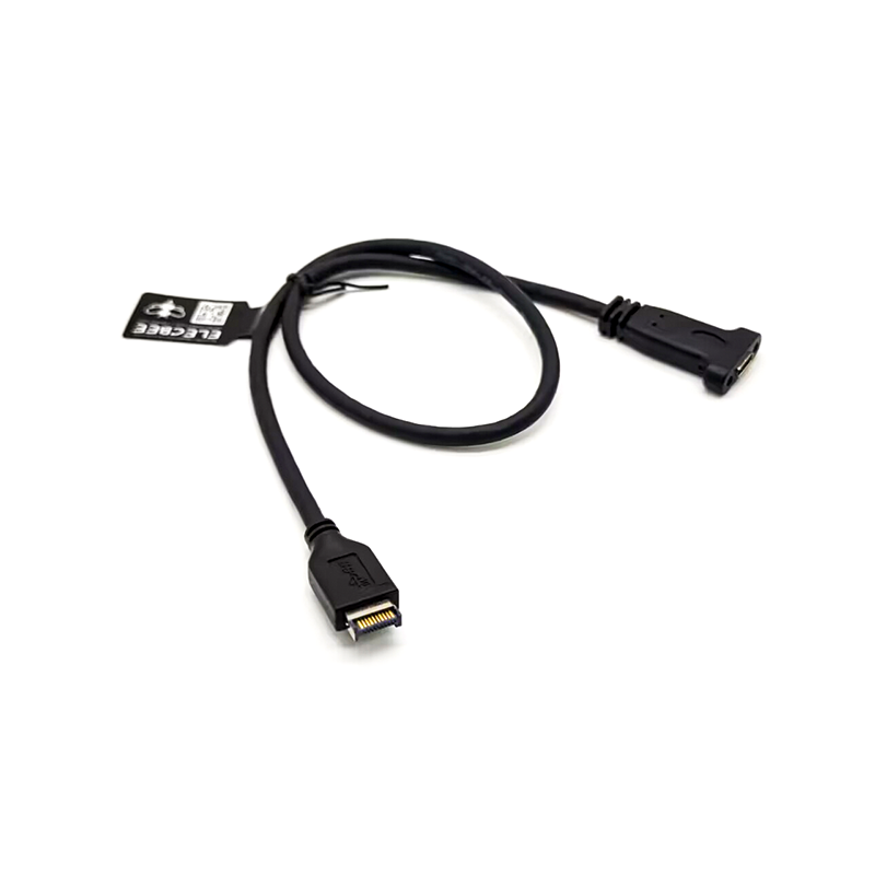 USB 3.1 Type E Male to USB 3.1 Type C Front Panel PCI Motherboard Extension Cable 30CM
