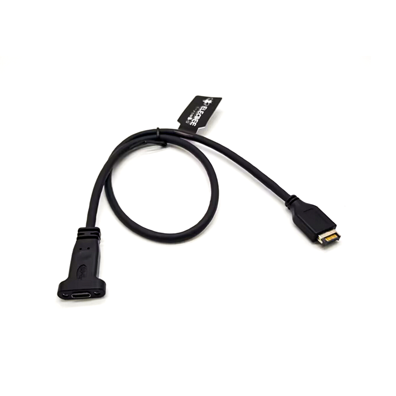 USB 3.1 タイプ E オス - USB 3.1 タイプ C フロントパネル PCI マザーボード延長ケーブル 30CM