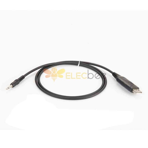 USB A 수 - 2.5mm 수 오디오 커넥터 프로그래밍 케이블 어댑터 오디오 및 데이터 연결 1 미터