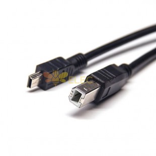 USB B 180 Degree Male to Mini USB Straight USB 2.0 Cable