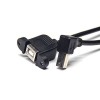 USB B Female Connector Panel Mount to Type B Male OTG Cable