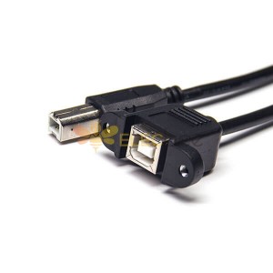 USB B to B Cable 180 Degree Male to Female OTG Cable