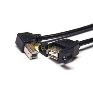 手机OTG扩展连接线USB bm左弯头对USB2.0 A型母座