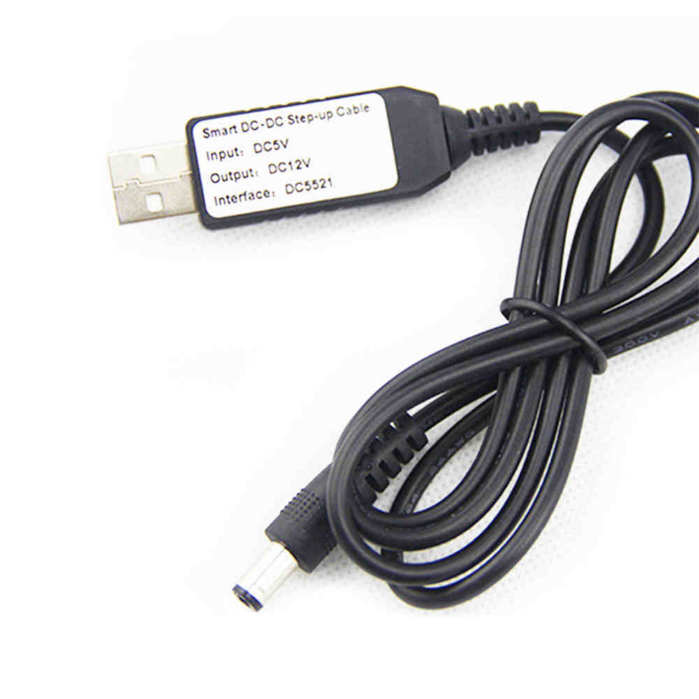 USB Boost Cable Mobile Power 5V Boost to 9V/12V Router LED Light Converter Cable 500mA