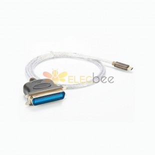 USB-C To Parallel Printer 36 Pin Centronics Converter Cable 1M