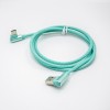 USB Charger Cable C-Type to USB Type B Right angle Blue Weave Line 1M
