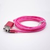 USB Charger In Cable Rose Red Straight Male To Magnetic Head