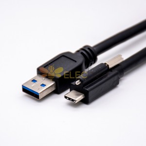 Kablo Tip A ila C Düz Şarj Kablosunda USB Şarj Cihazı 1Mg 1M