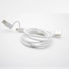 USB Charging Cable White USB To Micro USB/Type C Dual-purpose Charging Cable