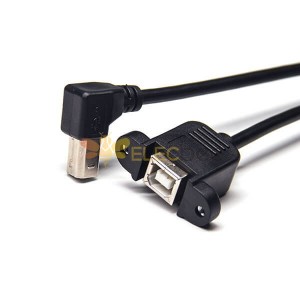 USB Konnektör Tip B Fiş Açısı Tip B Receptacle Panel Montaj OTG Kablo
