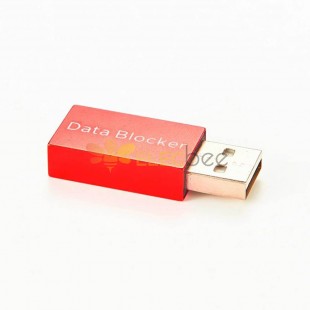 USB Data Blocker Metal Shell Type-A2.0 Male To Type-A2.0 Female Adapter