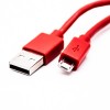 Adaptador de cable de extensión USB Cable recto USB 2.0 macho a Micro USB macho rojo
