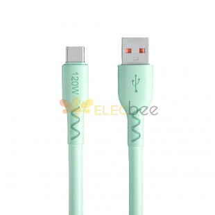 USB Fast Charging Cable - 6A Current  Android Type-C  TPE Silicone  120W Phone Data Cable