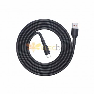 USB Fast Charging Cable - 6A Current  Android Type-C  TPE Silicone  120W Phone Data Cable