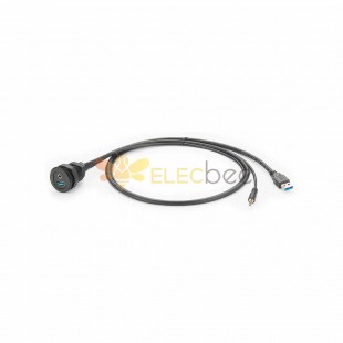 USB-Unterputz-3,5-mm-USB3.0-AUX-Verlängerungskabel – runde Kabel für die Schalttafelmontage