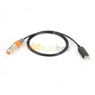 USB公頭 轉 XLR卡農 3芯 公頭 接 DMX 512 RS485通信電纜 1.5米