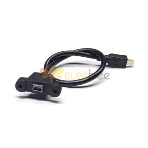 USB Mini Cable Male to Female 180 Straight From Original Factory